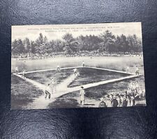 Rare  Antique Albertype baseball postcard 1st game 1865 Currier & Ives picture
