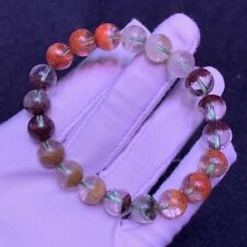 11mm Natural Colorful Phantom Ghost Garden Quartz Crystal Beads Bracelet AAAA picture