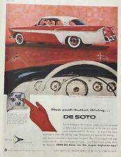 Rare 1956 Vintage Original '56 Desoto Car Advertisement Ad Feat. Push Button WOW picture