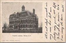 MALONE, New York Postcard FRANKLIN ACADEMY School Building View - 1904 Cancel picture