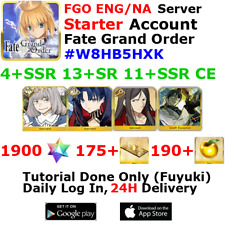 [ENG/NA][INST] FGO / Fate Grand Order Starter Account 4+SSR 170+Tix 1920+SQ #W8H picture