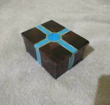 4x3x2 inch Unique Marble Small Jewelry Box Precious Turquoise Mosaic Inlay Stone picture