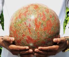 Huge Red Unakite Crystal Quartz Healing Gemstone Reiki Stone Sphere 9.4