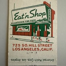 Vintage 1940s Eat N’ Shop Los Angeles CA Matchbook Cover picture