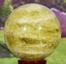 7.63LB Natural Yellow Crystal Quartz Sphere Crystal Energy Ball Reiki Gem Decor picture