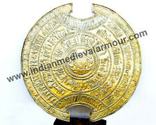 Ancient Greek Embossed Shield In Brass / Medusa Gorgon Head On Greek Shield picture