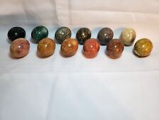 Genuine Marble Alabaster Polished Stone Eggs (Lot Of 12) picture