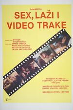 SEX LIES AND VIDEOTAPE Orig. exYU movie poster 1989 SPADER MACDOWELL SODERBERGH picture