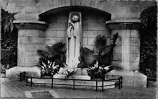 RPPC Saint Joan of Arc Last Moments Sarte Statue Church Flowers Rouen France UNP picture