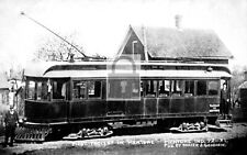 First Trolley Car Conductors Mentone Indiana IN - 8x10 Reprint picture