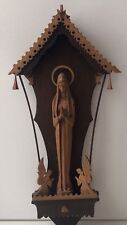 Vintage Lithuanian Shrine Of Virgin Mary Handmade By V.Kulpavicius Folk artist picture