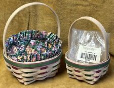Unused Pair 1999 Longaberger EASTER Baskets**One with Liner picture