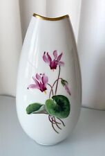 Vintage Rosenthale Germany Hand Painted Cyclamen Elegant Porcelain Vase 1950-s picture