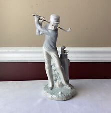 Vintage Lladro Young Man Golfer Porcelain Figurine, 11