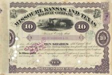 George J. Gould - Missouri, Kansas and Texs Railway Co. - Stock Certificate - Au picture