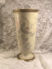 Vintage Lenox Vase Porcelain Elegant Floral/Bird Gold Trim Made in USA picture