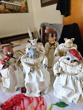 Vintage Set Of 6 Cute Choir Animals All Different  In Clothtique Fabric 7