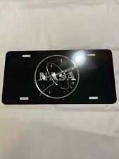 New NASA Logo License Plate Tag Laser Engraved Black And Silver picture