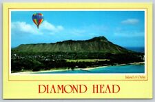 Postcard Diamond Head Waikiki Beach Hawaii Balloon Unposted A7 picture