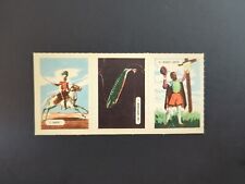 1945-46 Kellogg's All-Wheat Rare Panel of 3 Cards unbroken  picture