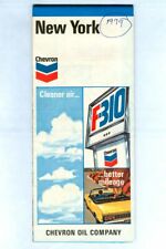 Vintage 1973 CHEVRON New York Road Map F-310 Gas CHEVRON National Travel Card picture