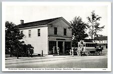 Dearborn Michigan~Waterford General Store~Stage Coach~1939 B&W Postcard picture