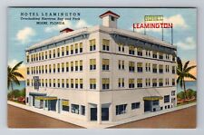 Miami FL-Florida, Hotel Leamington, Advertising, Vintage Souvenir Postcard picture