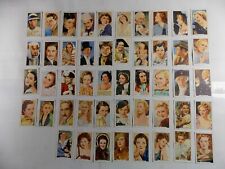 Gallaher Cigarette Cards Portraits of Famous Stars 1935 Complete Set 48 picture