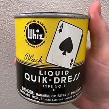 Whiz Liquid Quik-Dress Can, ace of spades logo, beautiful vintage automobilia picture