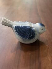 Vintage Ceramic Blue Bird Figurine White Shabby Chic Cottage Decor picture