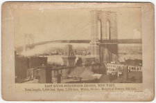 East River Suspension Bridge (Brooklyn Bridge) 1880s Cabinet Photo Architecture picture