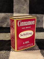 Schilling Cinnamon Spice 2 Ounce Spice Tin Vintage RARE 1950s 1940s picture