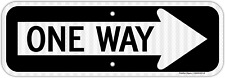 One Way Sign with Right Arrow,18x6 Inches Engineer Grade Reflective Rust Free UV picture
