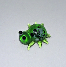 Teeny Tiny Micro Green Glass Spider Lampworking Figure - Adorable picture