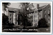 Ames Iowa IA Postcard RPPC Photo Hughes Hall Iowa State College c1940's Vintage picture