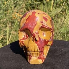 1.22kg Hand Carved Natural Mookaite Skull Reiki Crystal Skull Decor Crystal gift picture