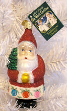 2010 GLISTENING CHEERY SANTA - OLD WORLD CHRISTMAS - BLOWN GLASS ORNAMENT - NEW picture