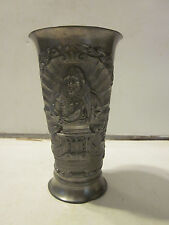 ANTIQUE 1897 COMMEMORATIVE PEWTER TALL CUP GENERAL GRAFEN PHILIPP LUDWIG II picture