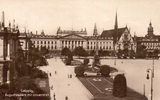 Vintage Postcard Leipzig Augustusplatz Mit Universitat Germany picture