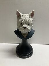 Vintage Cute Westie? Pal Dog Head 5” Bust  Resin Figurine Statue Sculpture picture