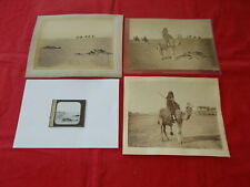 +++ 1890 Egypt Cairo CAMEL & DESERT STUDIES 4 Albumen Photos VERY RARE picture