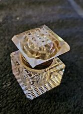 Antique Cut Crystal with Hinged Lid Ink Well picture