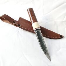Yakut knife, Full Tang Hand Forged yakutian Hunting knife, Crabon steel Blade picture