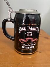 Jack Daniels Vintage Old No 7 Whiskey Beer Glazed Stoneware 18oz Stein 2001 picture