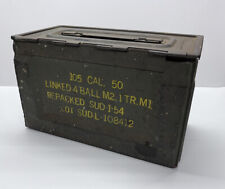 Vintage 50 Cal M2 Ammo Box Can WWII Ammunition  picture