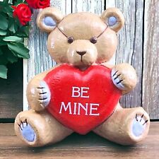 VTG Valentine Lapel Pin Brooch Resin Be Mine Teddy Hugglesbie Bear Retro Gibson picture