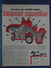 1952 Massey-Harris Balanced Separation Self Propelled Combine Ad  - Detailed Pic picture
