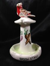 Vintage Ceramic Spoon Stand Cardinal Figurine picture
