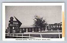 Omaha NE-Nebraska, Redwood Motel, Advertising, Antique Vintage Postcard picture