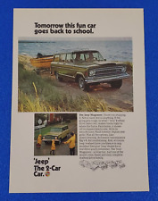 1970 JEEP WAGONEER 4-WHEEL DRIVE CLASSIC ORIGINAL COLOR PRINT AD AMERICAN ICON picture